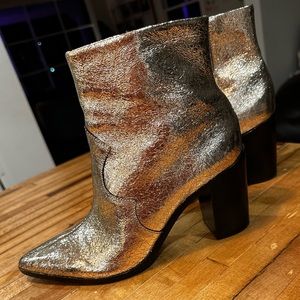 Shutz (made in Brazil) Gold boots.